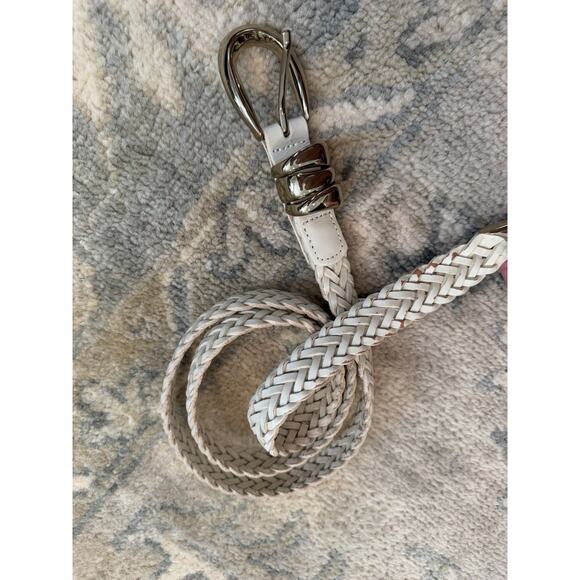 Madewell Woven Triple Metal Keeper Belt Vintage Ivory M/L NEW $88 main image 9